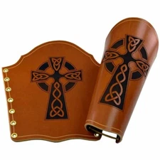 EngravedCeltic LeatherArm Guards Brand New Still Sealed  Armour medieval bracers