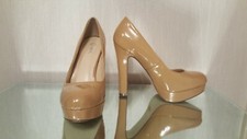 Chix - Beige High Heeled Court Shoes - Size 6.5