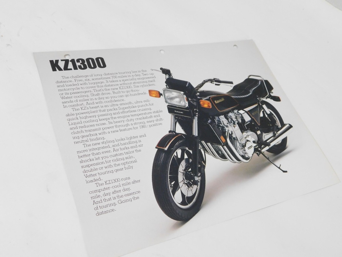 1981 Genuine Kawasaki KZ1300 KZ 1300 Original Dealer Sales Ad OEM