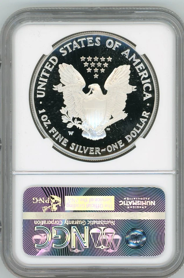 2005 W $1 1oz Proof Silver Eagle PR70 NGC John Mercanti - Image 4 of 4