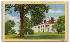 Mount Vernon Virginia George Washington Linen Vintage Postcard Posted Curt Teich