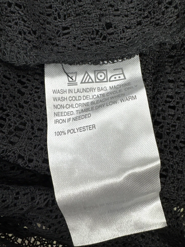 Nuevo Top Colleen Lopez Malla Torcida Frontal Mujer Talla Grande 2X/3X Negro Transparente Foto 4 de 4