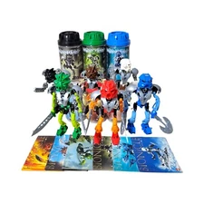 LEGO Bionicle Lot Toa Nuva Complete Set 2002 (8566-8572) w/ Canisters & Manuals