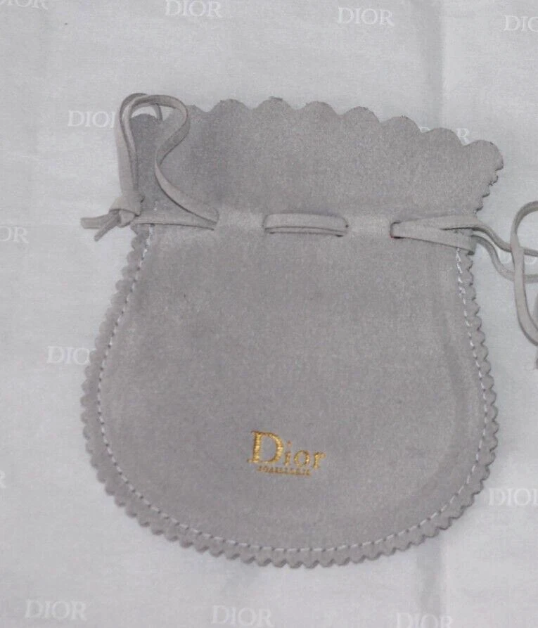 DIOR GRANDE POCHETTE ECRIN BIJOUX FEUTRINE GRIS MONTAIGNE DIOR JOAILLERIE