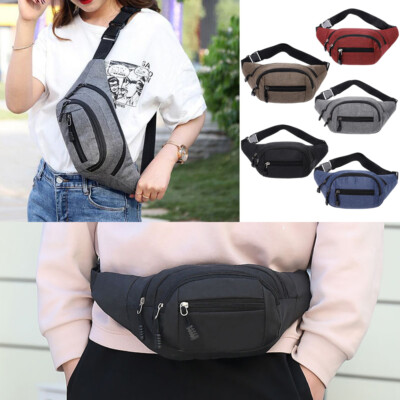 Waist Bum Bag Men Women Fanny Pack Holiday Travel Money Belt Pouch Wallet Unisex