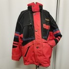 Vintage 80s Retro Descente Red Black Colorblock Ski Parka Jacket Men's XL
