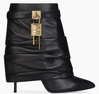 Givenchy Shark Lock Stiletto ankle boots in nappa leather Hardware SZ 39 US 9