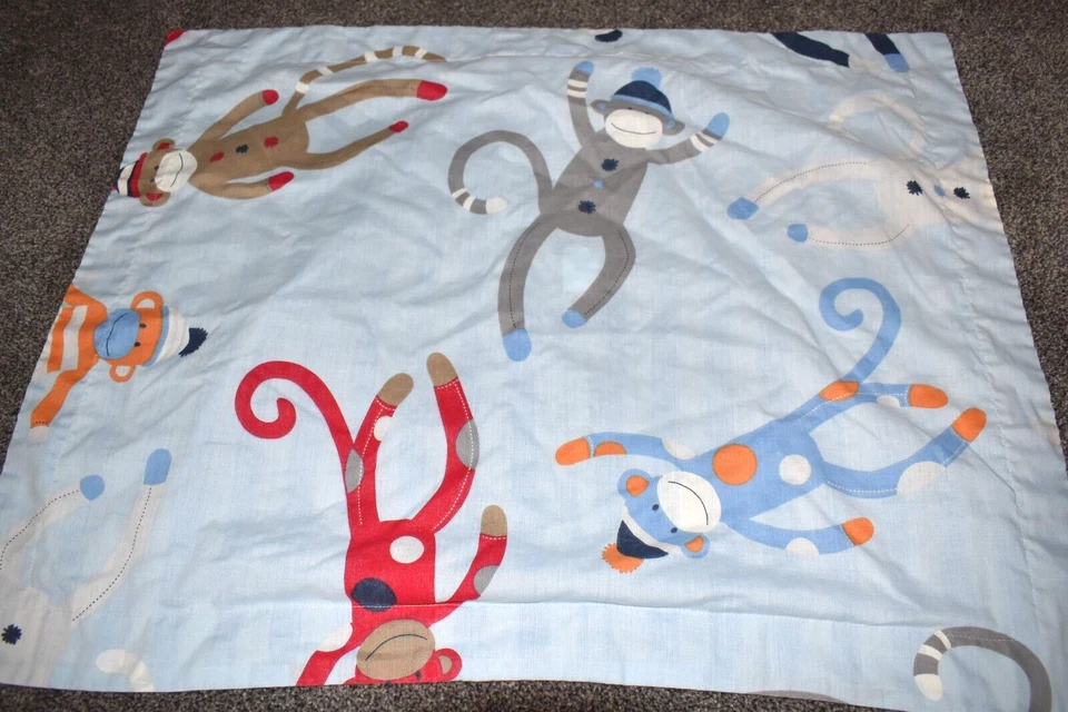 E3!¡GUAU! Juego de 3 fundas de almohada a rayas a lunares MoNkEy calcetín azul jumping beans Foto 3 de 4