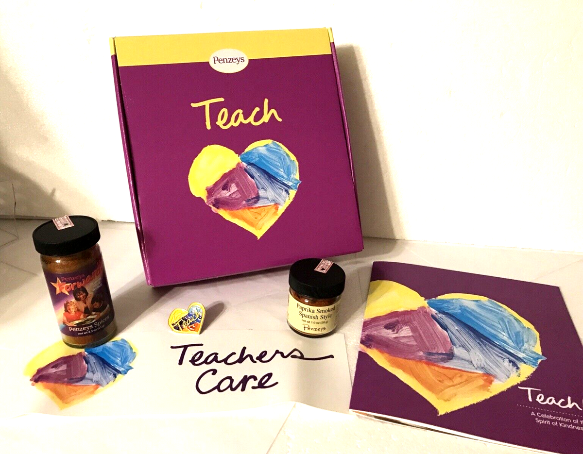 Teachers Care Penzeys Spice Jar Paprika Forward Recipe Book Pin Sticker  GIFT BOX