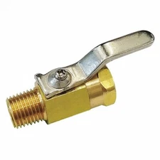 Full Port Brass Mini Ball Valve 1/4 NPT Female X Male W/ Internal Viton Seat
