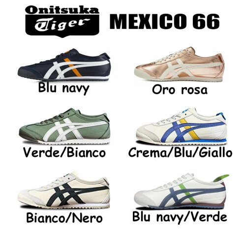 ONITSUKA TIGER MEXICO 66 SCARPE UOMO DONNA Scarpe per il tempo libero 6 colori - Foto 1 di 15