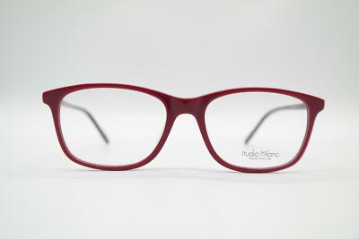 Studio Milano 0616 Rot Silber Weinrot Oval Brille Brillengestell eyeglasses Neu