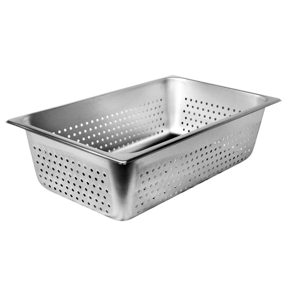THUNDER GROUP Stainless Steel Perforated Gastronorm Container 1/1 Full Size - 150mm
