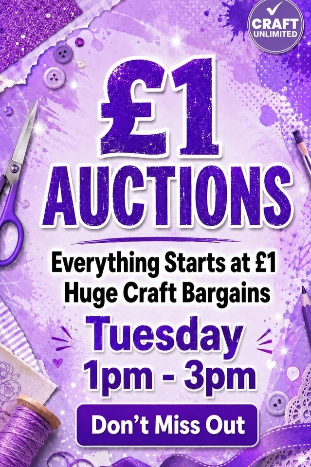 £1 Craft Auctions | Craft Unlimited Launch with Dan & Kat