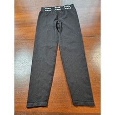 Pink Victorias Secret Active Seamless Leggings Black Logo Waistband Medium