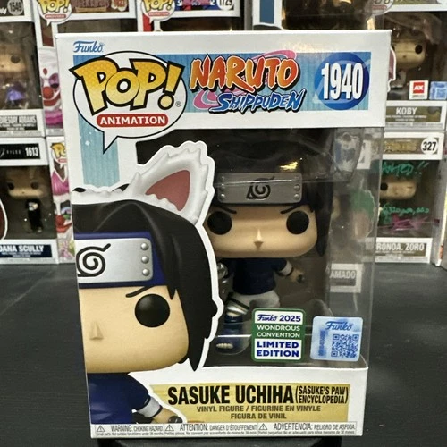 Funko Pop! Naruto - Sasuke Uchiha (Sasuke's Paw Encyclopedia) 2025 Wondrous Con
