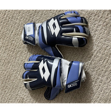 Lotto GK300 Goalkeeper Soccer Gloves Blue White Black Size 8 Latex Grip