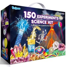 150 Experiments Science Kit for Kids Chemistry Set Plastic Medium Size STEM Educ