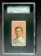 1909 T206 Hal Chase Pink Portrait Piedmont Tobacco New York Americans SGC 3
