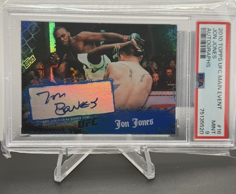 2010 Topps UFC Jon Jones Main Event Autographs #16 Signed Bones PSA 9 MMA AUTO