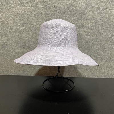 Loro Piana Johannesburg Hat M Lavender Purple 100% Straw Italy