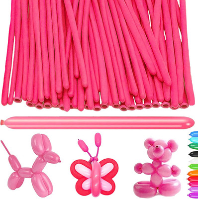 Lange Ballons 100 Stück Rosa Modellierballons für Geburtstage und Partys