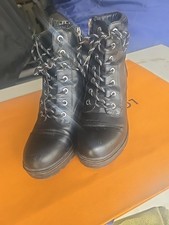 NINE WEST ZIP Up High Heel Boots Size 7.5M