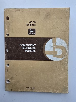 JOHN DEERE 6076 MOTOR KOMPONENTE TECHNISCHES HANDBUCH