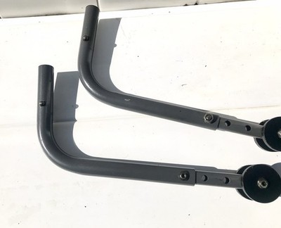 1 Pair Of Quickie Tilt Iris Handicap Wheelchair Anti-Tip Bars Gray