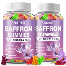 Saffron Gummies for Kids Adults Saffron Extract 88.5mg Saffron Supplement Ash...