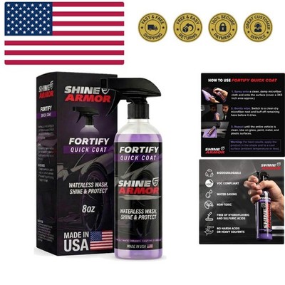 Car Wax Spray and Ceramic Coating for Cars - 3 in 1 Waterless Car Wash and De...