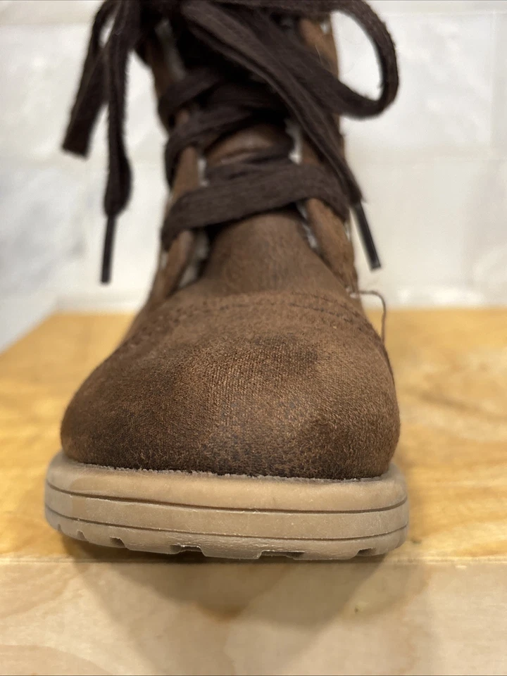 Roxy Bruna Li Combat Boots: Brown (Girls)  US Size 3 - Image 3 of 4