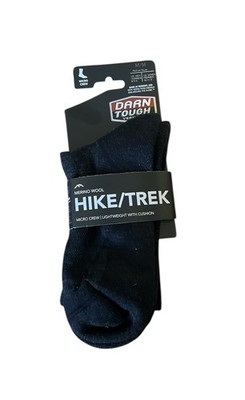 Darn Tough 1972 Micro Crew Black Socks Sz Men s M Hike/Trek Lightweight Hiking