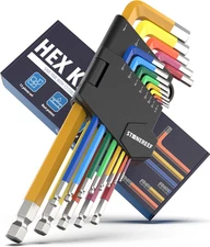 Hex Key Set 13Pc Ball End Allen Wrench 1.27-10Mm Metric Hex Wrenches Color-Coded