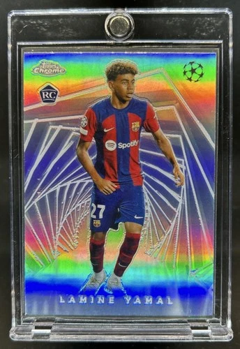 2023-24 Topps Chrome UEFA Lamine Yamal Hobby Masters RC Rookie #HB-2 Barcelona