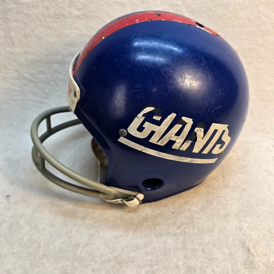 Casco de fútbol americano Rawlings vintage de los New York Giants años 70/80 modelo de suspensión HNFL-N Foto 2 de 4