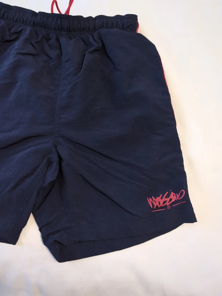 Bañador Mossimo Vintage Para Hombre Pequeño Azul Malla Forrado Cordón Retro Y2K Foto 2 de 4