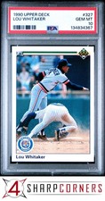 1990 UPPER DECK #327 LOU WHITAKER TIGERS PSA 10