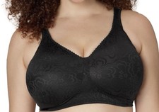Playtex 18 Hour Ultimate Lift Support Wire Free Bra 38DDD 4745 Jacquard Black