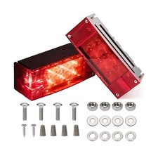 CZC AUTO 2PCS 12V LED Submersible Low Profile Rectangular Trailer Lights, Tai...