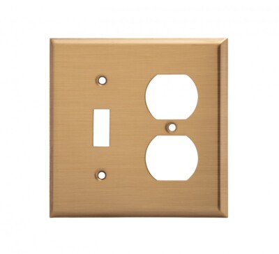 Switchplate Antique Stainless Steel Toggle/Outlet | Renovator's Supply