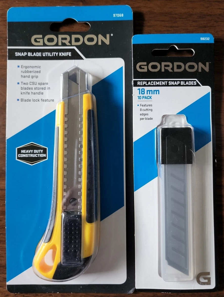 Gordon Professional Snap Blade Utility Knife w 10 18mm Blade