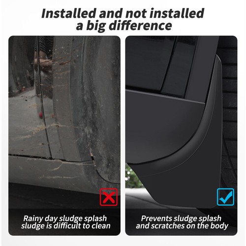 4PCS Car Mud Flaps Splash Guard Fender Mudguard For Tesla Model Y - Foto 8 di 11