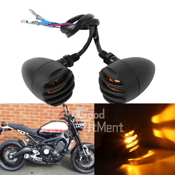 2X Motorrad M10 Miniblinker Blinker Amber Signallicht FüR Yamaha MT03 MT07 MT09-image
