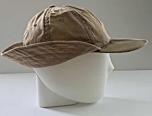 Eddie Bauer Cap Neck Shade Flap Khaki Hiking Boating Fishing Billed Hat w Vents - Picture 7 of 15