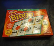 TREND - Sight Words Bingo Homeschool Aid Learn to Read - Level 1 Ages 5  up