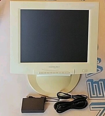 Vintage 2002 CORNEA CT1700 Flat Panel TFT LCD 17'' VGA Monitor + AC Power Adapter