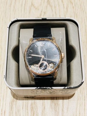 Commuter Twist Black Leather Watch 