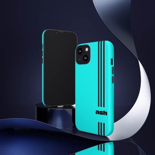 Monogram Tough Phone Cases Customizable, Teal Durable Cover, Gift Idea - 第 93/271 張圖片