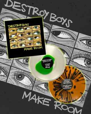 Destroy Boys ''Make Room'' LP Clear/Green or Orange/Black Splatter Vinyl (2018)